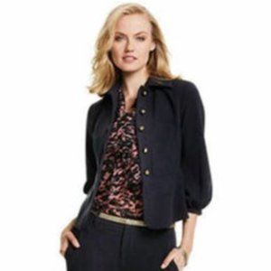 CAbi Abbott Jacket Brass Button Billow Sleeve 3027